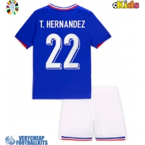 France Theo Hernandez #22 Replica Home Minikit Euro 2024 Short Sleeve (+ pants)